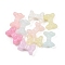Plastics Beads, Imitation Jelly Beads, Bowknot, Mixed Color, 11x15x7mm, Hole: 4mm, 1041pcs/500g