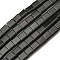 Electroplated Non-magnetic Synthetic Hematite Beads Strands, Square, 2-Hole, Black, 6x6x3mm, Hole: 1.2mm, about 69pcs/strand, 15.55 inch(39.5cm)