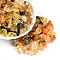 Transparent Acrylic Beads, Nuggets, Two Tone, Light Khaki, 11~21x7~12x6~8mm, Hole: 2mm, about 30pcs/20g