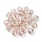 AB Color Plated Glass Beads, Faceted Round, Camel, 8x7mm, Hole: 1.5mm