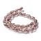 Handmade Foil Lampwork Beads Strands, Nuggets, Indian Red, 13.5~14x10.5mm, Hole: 1.2~1.5mm, about 28pcs/strand, 14.84''(37.7cm)
