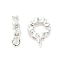 Brass Micro Pave Clear Cubic Zirconia Tube Bails, Loop Bails, Long-Lasting Plated, Round Ring, Silver, 11.5x8x2.5mm, Hole: 1.2mm, Inner Diameter: 4.5mm