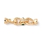 Brass Micro Pave Cubic Zirconia Fold Over Clasps, with Glass, Golden, 33mm