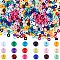1800Pcs 18 Colors Opaque Plastic Beads, Barrel, Mixed Color, 9x6mm, Hole: 3.8mm, 100pcs/color