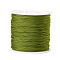 Nylon Braided Cord, Chinese Knotting Cord for Bracelet Jewelry Making Macrame Craft, Olive, 0.8mm, about 98.43yards/roll(90m/roll)