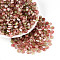 Glass Beads, Imitation Cat Eye Beads, Rondelle, Two Tone, Indian Red, 6x3~3.5mm, Hole: 0.9~1mm, about 2720pcs/pound