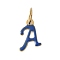 304 Stainless Steel Enamel Charms, with Jump Ring, Ion Plating(IP), Golden, Letter A, 11x8.5x1mm, jump ring: 6x0.8mm, 4.5mm inner diameter