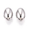 Alloy Spacer Bars, 2-Hole, Oval, Platinum, 18x12x11.5mm, Hole: 3.5mm