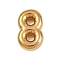 304 Stainless Steel Pendants, Figure Charms, Golden, Number 8, 20x12.5x5.5mm, Hole: 2mm