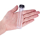 Benecreat 30 paquet 0.85 oz récipients de perles en tube de plastique transparent récipients pour liquides avec couvercle à visser noir et fond cylindrique CON-BC0004-29-5