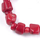 Synthetic Coral Beaded Stretch Bracelets BJEW-S134-104-2