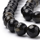 Natural Golden Sheen Obsidian Beads Strands G-Q462-104-8mm-3