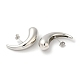 Латунные серьги-гвоздики в форме капли для женщин EJEW-D073-01P-2