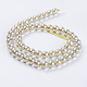 Chapelets de perles en verre électroplaqué GLAA-K025-PL-8mm-A01-2