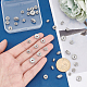 Unicraftale 40 pièces 4 tailles perles d'espacement en strass 316 perles chirurgicales en acier inoxydable 1~2mm trou bouchon perles disque strass bracelets perles pour la fabrication de bijoux RB-UN0001-07-5