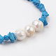 Colliers de perles en pierre mélangées naturelles et synthétiques NJEW-JN02100-3