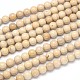 Riverstone naturel brins de perles rondes G-O087-08-10mm-1