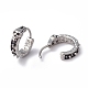 316 Stainless Steel Skull Hoop Earrings for Men Women EJEW-C045-03-2