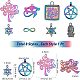 SUNNYCLUE 1 Box 8 Styles Egyptian Charms Rainbow Color Infinity Connector Links Tree of Life Horus Eye Star David Alloy Pendants for Jewelry Making Charms DIY Bracelets Crafts Supplies PALLOY-SC0003-92-2