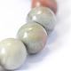Natürliche Blattsilber Jaspis runde Perle Stränge G-E334-6mm-04-4