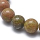 Природные Unakite шарик браслеты простирания BJEW-K212-A-042-3