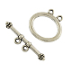 Oval Tibetan Style Toggle Clasps X-TIBE-2205-AS-RS-1