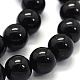 Naturali nera perle di tormalina fili G-G763-01-4mm-A-3