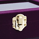 Cajas de anillo rectángulo de madera OBOX-L001-06B-4