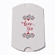 紙枕ボックス  キャンディーギフトボックス  結婚式の好意のベビーシャワーの誕生日パーティー用品  ホワイト  言葉  3-5/8x2-1/2x1インチ（9.1x6.3x2.6cm） CON-A003-B-06A-3