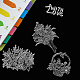 塩ビプラスチックスタンプ  DIYスクラップブッキング用  装飾的なフォトアルバム  カード作り  スタンプシート  花柄  16x11x0.3cm DIY-WH0167-56-169-5