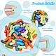 PH PandaHall 115pcs Acrylic Bracelet Tube Beads Rainbow Colors Curved Tube Beads 1.4
