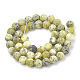 Brins de perles turquoise jaune naturel (jaspe) G-T106-297-3