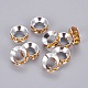 Brass Rhinestone Spacer Beads X-RB-A020-12mm-17S-1