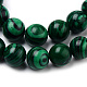 Chapelets de perles en malachite synthétique G-Q462-57-4mm-2