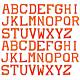 Gorgecraft 52pcs hierro en parches de letras DIY-GF0002-18B-1