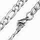 304 Stainless Steel Figaro Chain Necklaces NJEW-H445-20P-2