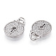 Rhodium Plated 925 Sterling Silver Micro Pave Cubic Zirconia Charms STER-T004-16P-3