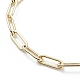 Alloy Heart Charm Bracelet with Brass Paperclip Chains for Woman BJEW-JB08895-01-5