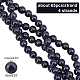 CHGCRAFT 4 Strands Synthetic Blue Goldstone Beads Strands G-CA0001-19-2