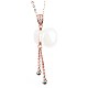 Ожерелье с подвеской Lucky Bag из натурального белого нефрита NJEW-BB50742-A-5