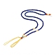Fabricación de collares de cuentas de lapislázuli ajustables. MAK-G012-03-2