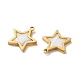 Ion Plating(IP) 304 Stainless Steel Star Charms STAS-A080-11G-3