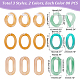 DICOSMETIC 480Pcs 6 Style Acrylic Linking Rings OACR-DC0001-02-2