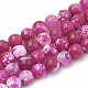 Chapelets de perles en agate craquelée naturelle teintée G-T100-04D-1