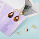 Kissitty 26 pièces coeur & géométrie boucles d'oreilles en laiton accessoires KK-KS0001-20-7