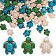 SUNNYCLUE 1 Box 120Pcs Turtle Beads Bulk Sea Turtle Charms Blue Green White Beads Tortoise Synthetic Howlite Turquoise Bead Summer Ocean Animal Loose Spacer Beads for Jewelry Making DIY Beading Kit G-SC0002-47-1