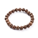 Bracelets extensibles en perles de bois unisexes BJEW-JB04957-1