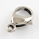 Polished 316 Surgical Stainless Steel Lobster Claw Clasps STAS-R072-08-2