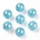 AB Color Transparent Crackle Round Acrylic Beads CACR-S006-04-1
