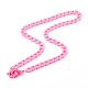 Collares de cadena de encintado acrílico personalizados NJEW-JN03515-03-1